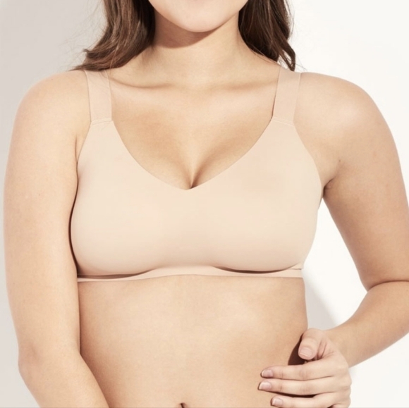 Knix V-Neck Evolution Wide Strap Bra Tan 5 - Picture 1 of 11